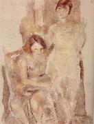 Jules Pascin Jinede and Miliu oil on canvas